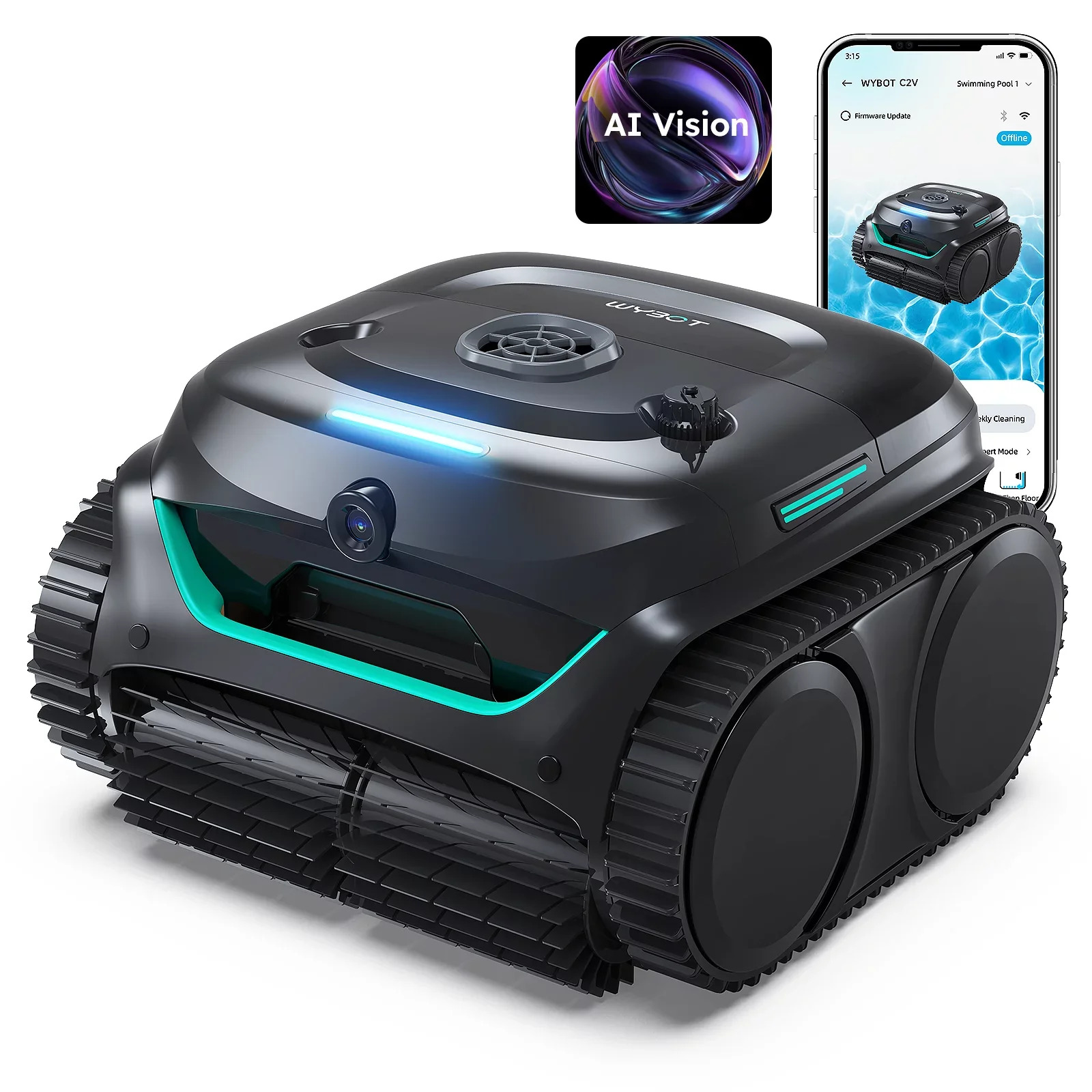 Ρομποτική Σκούπα Πισίνας με AI Vision WYBOT C2 Vision