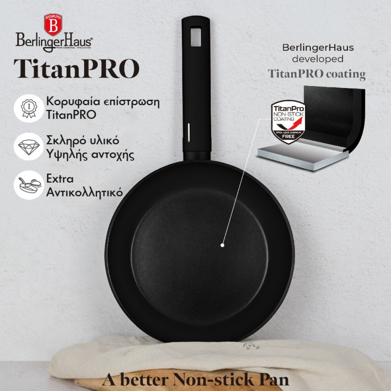 Τηγάνι με Αντικολλητική Επίστρωση Titan 20εκ. Berlinger Haus BH-8169 Τηγάνι με Αντικολλητική Επίστρωση Titan 20εκ. Berlinger Haus BH-8169