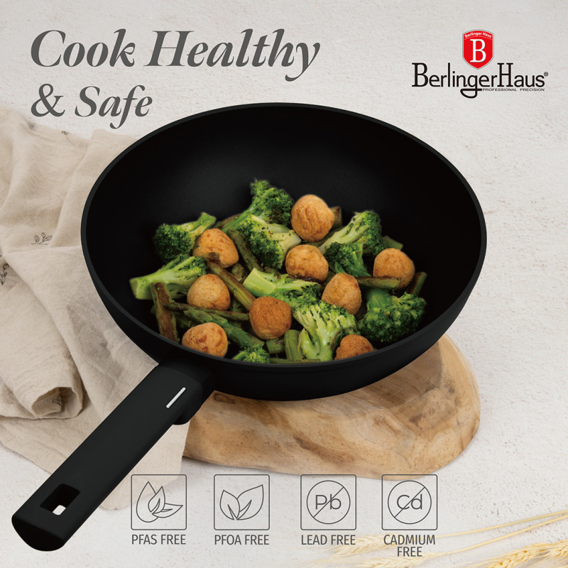 Wok Aντικολλητικό Tηγάνι 28cm με Επίστρωση Τιτανίου Berlinger Haus BH-8180 Wok Aντικολλητικό Tηγάνι 28cm με Επίστρωση Τιτανίου Berlinger Haus BH-8180