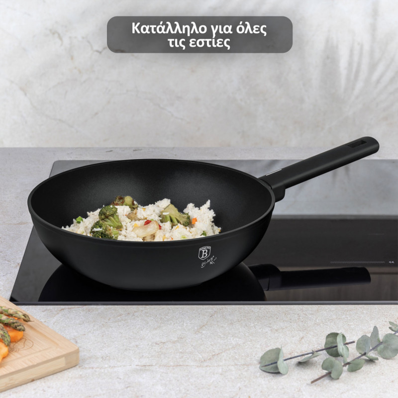 Wok Aντικολλητικό Tηγάνι 28cm με Επίστρωση Τιτανίου Berlinger Haus BH-8180 Wok Aντικολλητικό Tηγάνι 28cm με Επίστρωση Τιτανίου Berlinger Haus BH-8180