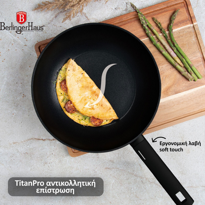 Wok Aντικολλητικό Tηγάνι 28cm με Επίστρωση Τιτανίου Berlinger Haus BH-8180 Wok Aντικολλητικό Tηγάνι 28cm με Επίστρωση Τιτανίου Berlinger Haus BH-8180