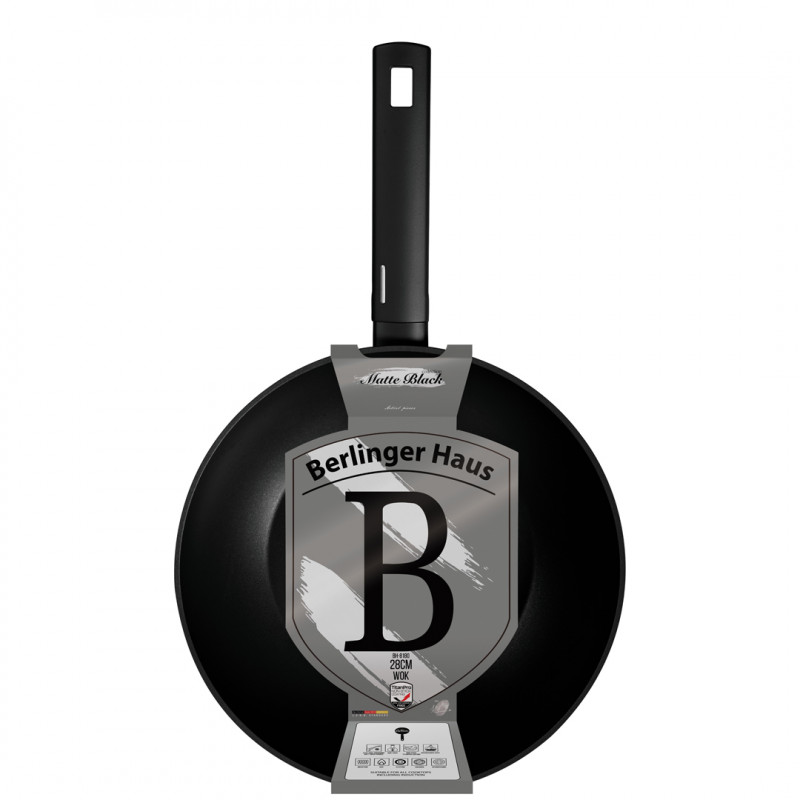 Wok Aντικολλητικό Tηγάνι 28cm με Επίστρωση Τιτανίου Berlinger Haus BH-8180 Wok Aντικολλητικό Tηγάνι 28cm με Επίστρωση Τιτανίου Berlinger Haus BH-8180