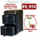 Smart Deal - HomeVero Double Decker Air Fryer 11L HV-AF11DDK + Αποφλοιωτής 3 σε 1 Click n Peel HomeVero HV-PL.10