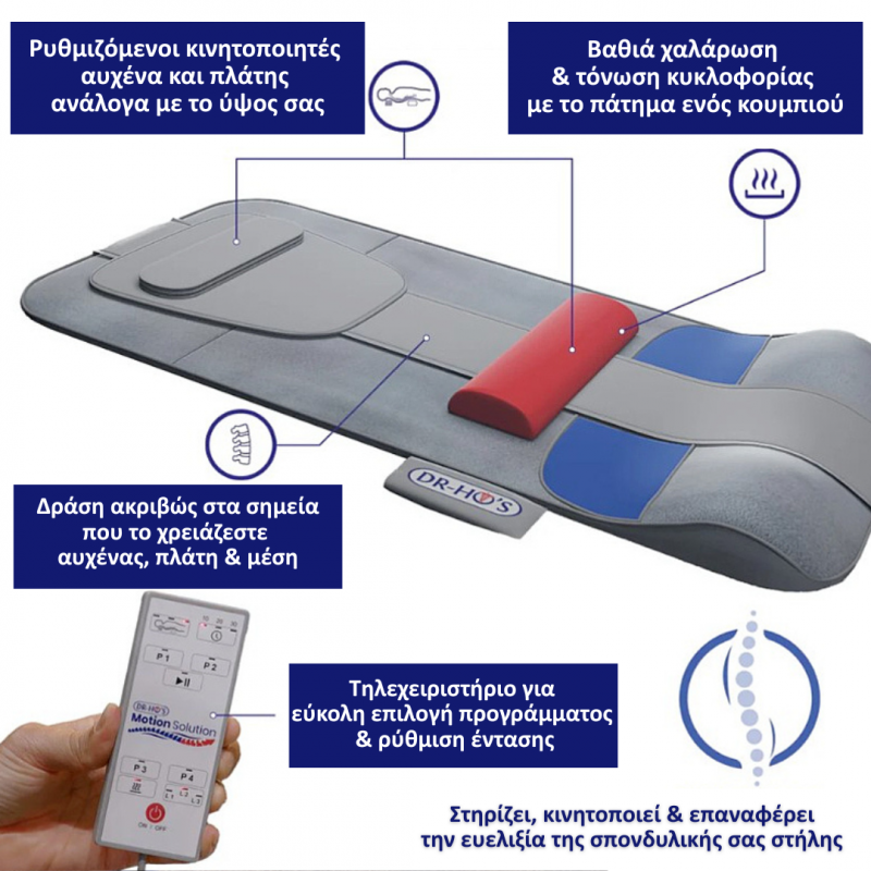 DR-HO’S MotionSolution - Στρώμα Κινησιοθεραπείας με Θερμότητα για Πλάτη & Αυχένα, MSM-8801 DR-HO’S MotionSolution - Στρώμα Κινησιοθεραπείας με Θερμότητα για Πλάτη & Αυχένα, MSM-8801