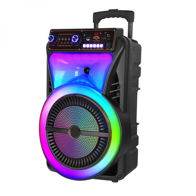 Ηχείο Ασύρματο με Λειτουργία Karaoke Party Speaker Super Bass SoundMan SM1209