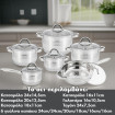 Σετ Μαγειρικά Σκεύη 12 τμχ από Ανοξείδωτο Ατσάλι Cheffinger SS1230 Σετ Μαγειρικά Σκεύη 12 τμχ από Ανοξείδωτο Ατσάλι Cheffinger SS1230
