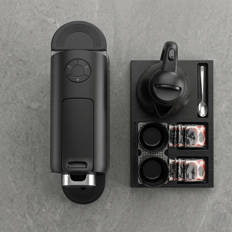 Smart Deal by HomeVero - Καφετιέρα Espresso Συμβατή με Κάψουλες Nespresso και Welcome Tray Set - Ολοκληρωμένο Σετ Δίσκου Καλωσορίσματος με Βραστήρα & Κούπες Smart Deal by HomeVero - Καφετιέρα Espresso Συμβατή με Κάψουλες Nespresso και Welcome Tray Set - Ολοκληρωμένο Σετ Δίσκου Καλωσορίσματος με Βραστήρα & Κούπες