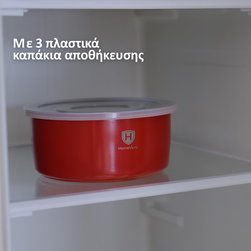 Σετ Μαγειρικά Σκεύη 13 τμχ με Αποσπώμενο Χερούλι σε κόκκινο χρώμα - HomeVero HV-1013R Σετ Μαγειρικά Σκεύη 13 τμχ με Αποσπώμενο Χερούλι σε κόκκινο χρώμα - HomeVero HV-1013R