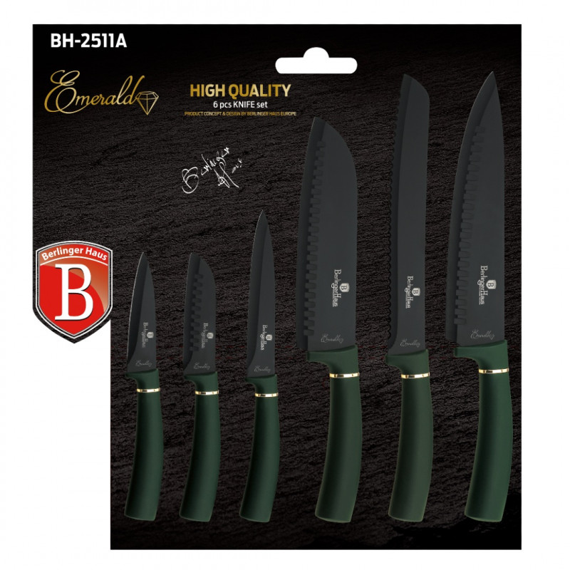 Berlinger Haus Σετ Μαχαίρια 6τμχ Inox Emerald Collection BH-2511A Berlinger Haus Σετ Μαχαίρια 6τμχ Inox Emerald Collection BH-2511A