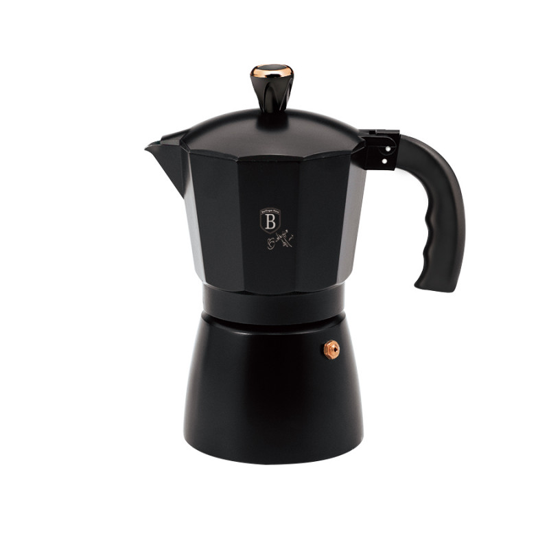 Berlinger Haus Καφετιέρα-μπρίκι για εσπρέσο, moka pot, Black Rose Collection BH-8562 Berlinger Haus Καφετιέρα-μπρίκι για εσπρέσο, moka pot, Black Rose Collection BH-8562