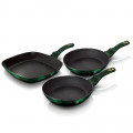 Berlinger Haus Σετ Αντικολλητικά Τηγάνια 3τμχ. Emerald Collection BH-6167F