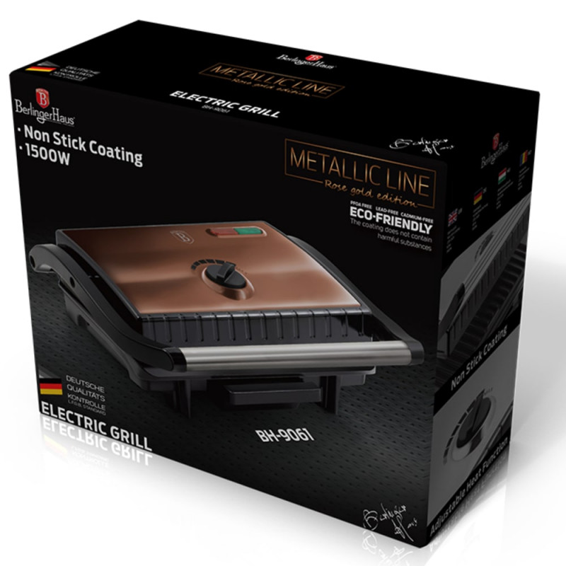 Τοστιέρα-Ψηστιέρα Rose Gold 1500W Berlinger Haus BH-9061 Τοστιέρα-Ψηστιέρα Rose Gold 1500W Berlinger Haus BH-9061