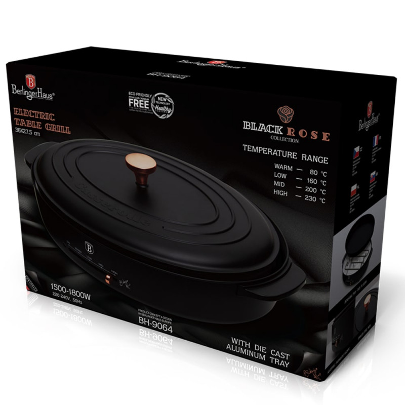 Ηλεκτρική Ψησταριά Grill 1800W Berlinger Haus BH-9064 Ηλεκτρική Ψησταριά Grill 1800W Berlinger Haus BH-9064