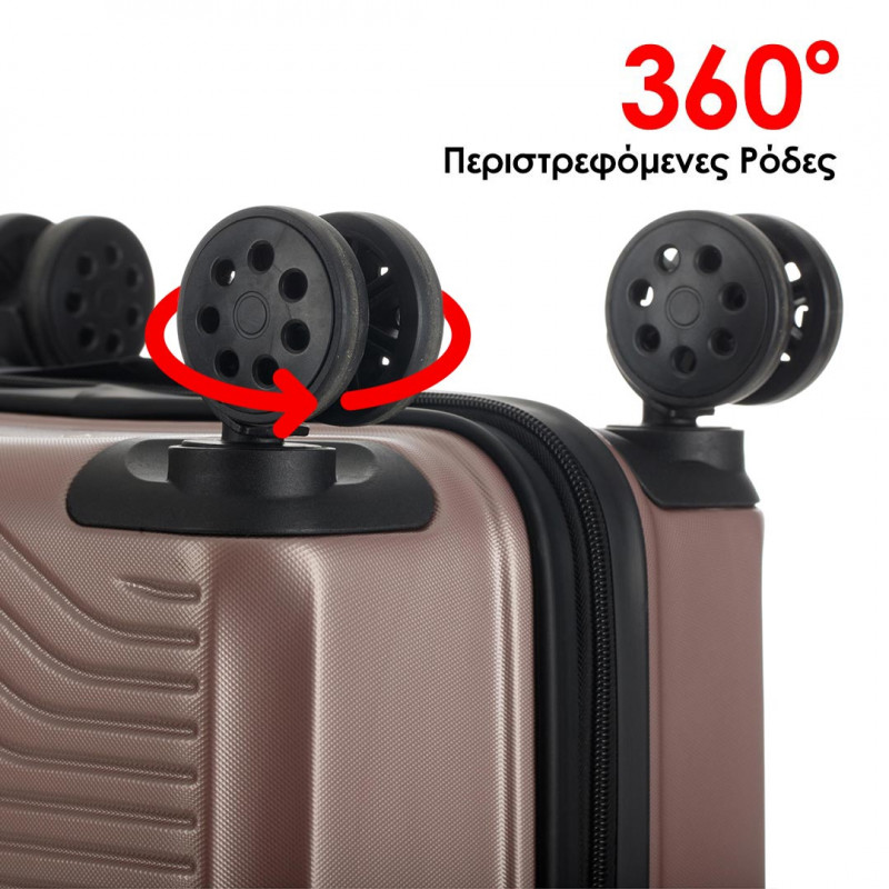 Ground Σετ βαλίτσες ταξιδιού 3 τμχ σε ροζ χρώμα Prism GR0106343-092 Ground Σετ βαλίτσες ταξιδιού 3 τμχ σε ροζ χρώμα Prism GR0106343-092