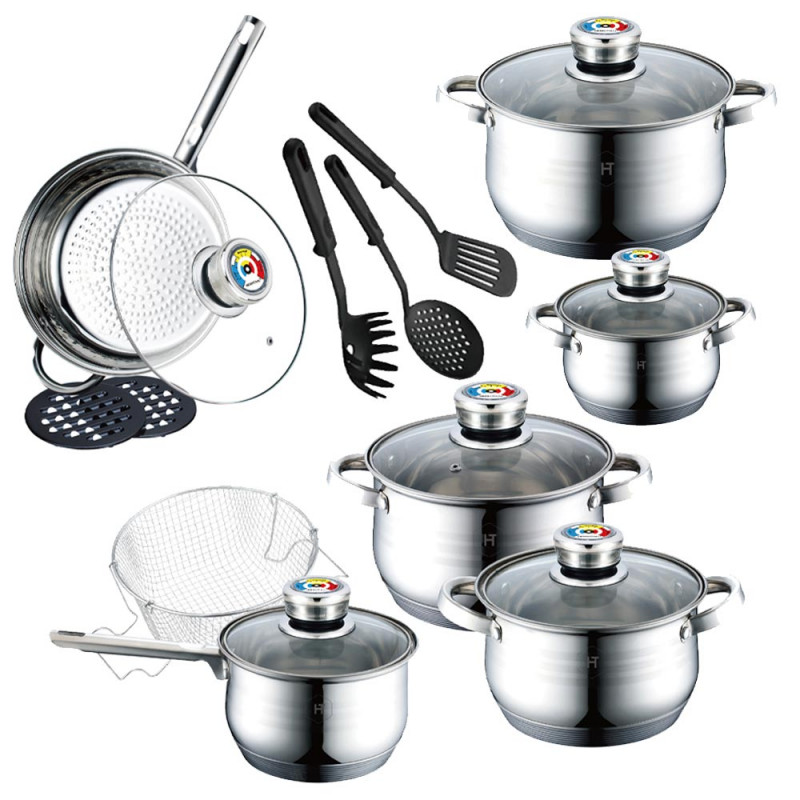 Herenthal Σετ μαγειρικά σκεύη 18 τεμαχίων HT-1801B Herenthal Σετ μαγειρικά σκεύη 18 τεμαχίων HT-1801B