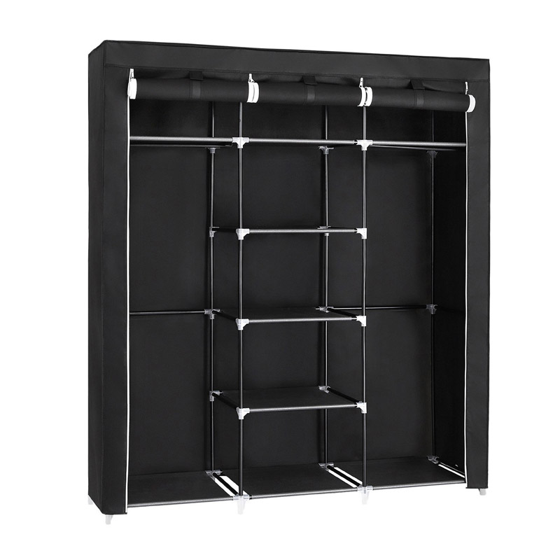 Φορητή υφασμάτινη ντουλάπα Herzberg HG-8011-BLK Μαύρη Φορητή υφασμάτινη ντουλάπα Herzberg HG-8011-BLK Μαύρη