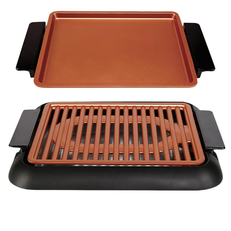 HomeVero Smokeless Grill Deluxe Σετ άκαπνη ψησταριά με έξτρα λεία πλάκα ψησίματος 1000W HV-24147 HomeVero Smokeless Grill Deluxe Σετ άκαπνη ψησταριά με έξτρα λεία πλάκα ψησίματος 1000W HV-24147