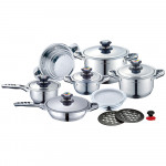 Royalty Line Σετ Μαγειρικά Σκεύη 16τμχ Inox RL-16B