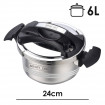 Χύτρα Ταχύτητας 6L Από Ανοξείδωτο Ατσάλι Royalty Line RL-24-PS6L Χύτρα Ταχύτητας 6L Από Ανοξείδωτο Ατσάλι Royalty Line RL-24-PS6L