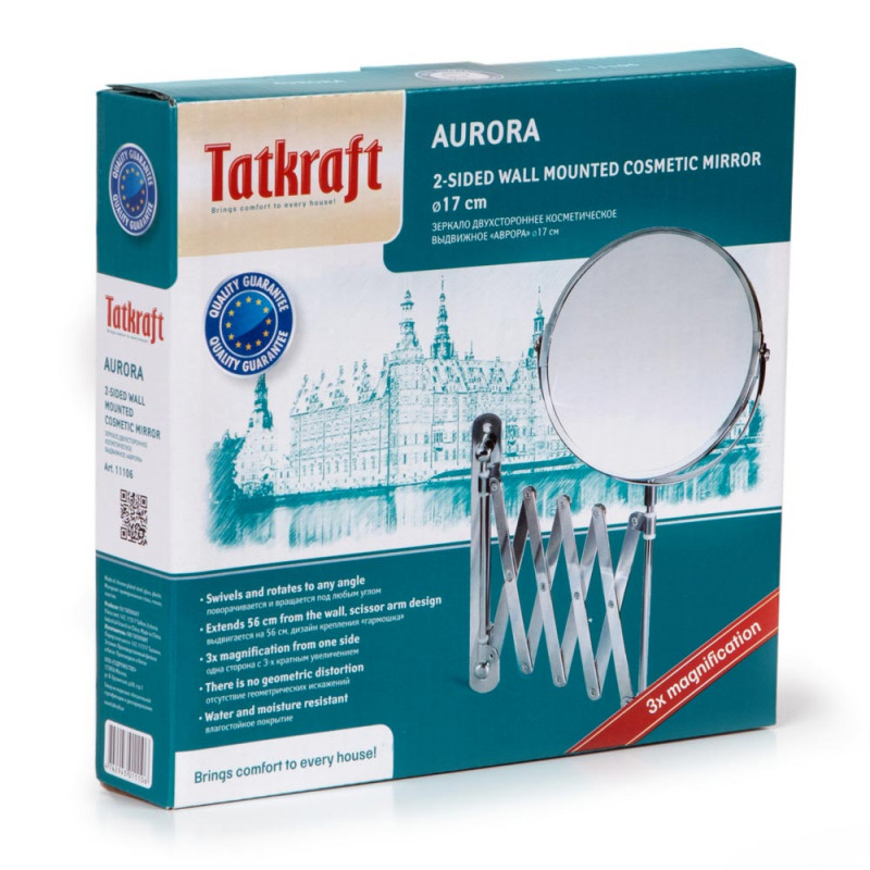 Tatkraft Πτυσσόμενος μεγεθυντικός καθρέφτης διπλής όψης Ø17cm T11106 Tatkraft Πτυσσόμενος μεγεθυντικός καθρέφτης διπλής όψης Ø17cm T11106