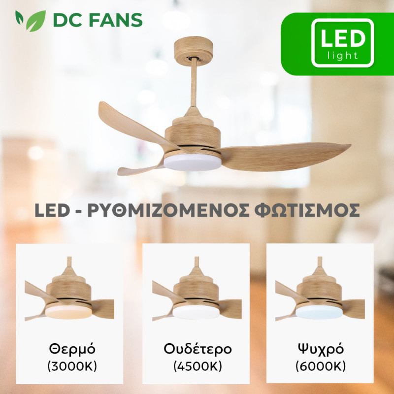 Ανεμιστήρας Οροφής LED με Τηλεχειριστήριο 40W Telemax Levantes 30-4638 Ανεμιστήρας Οροφής LED με Τηλεχειριστήριο 40W Telemax Levantes 30-4638