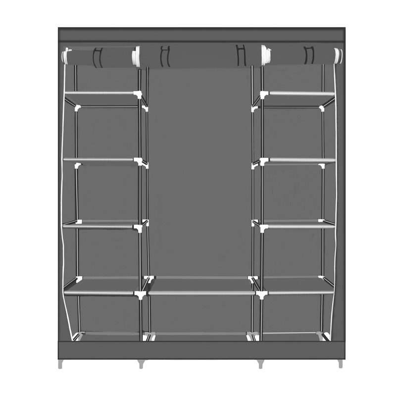 Φορητή υφασμάτινη ντουλάπα Herzberg HG-8009-GR Γκρι Φορητή υφασμάτινη ντουλάπα Herzberg HG-8009-GR Γκρι