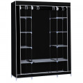 Φορητή υφασμάτινη ντουλάπα Herzberg HG-8009-BLK Μαύρη