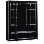 Φορητή υφασμάτινη ντουλάπα Herzberg HG-8009-BLK Μαύρη