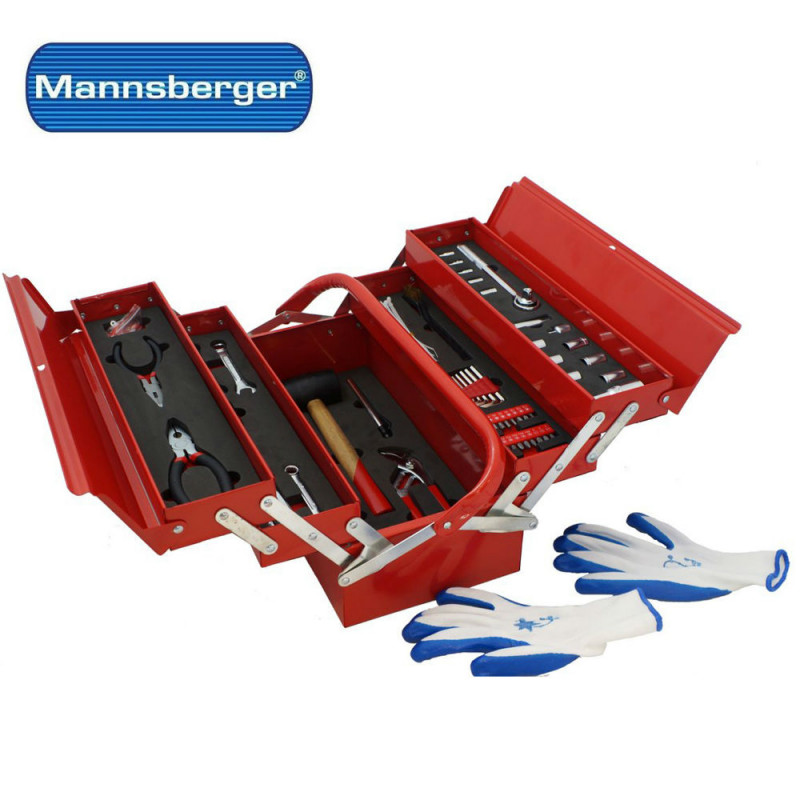 Mannsberger 808.606: Σετ εργαλείων 121 τεμαχίων σε πρακτική εργαλειοθήκη Mannsberger 808.606: Σετ εργαλείων 121 τεμαχίων σε πρακτική εργαλειοθήκη