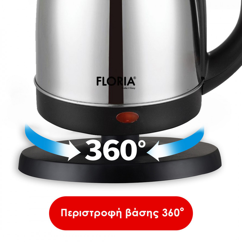 Zilan Βραστήρας νερού σε ασημί χρώμα 1.8L 2000W ZLN6159 Zilan Βραστήρας νερού σε ασημί χρώμα 1.8L 2000W ZLN6159