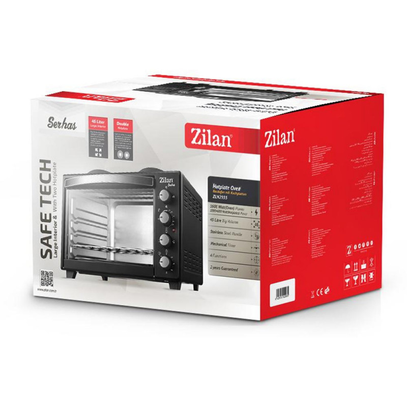 Zilan Ηλεκτρικό Φουρνάκι με 2 Εστίες 45 λίτρων ZLN2935 Zilan Ηλεκτρικό Φουρνάκι με 2 Εστίες 45 λίτρων ZLN2935