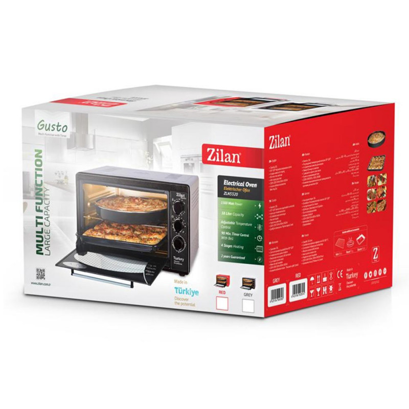 Zilan Ηλεκτρικός Φούρνος Γκρι 32L 1300W ZLN5320-GRY Zilan Ηλεκτρικός Φούρνος Γκρι 32L 1300W ZLN5320-GRY